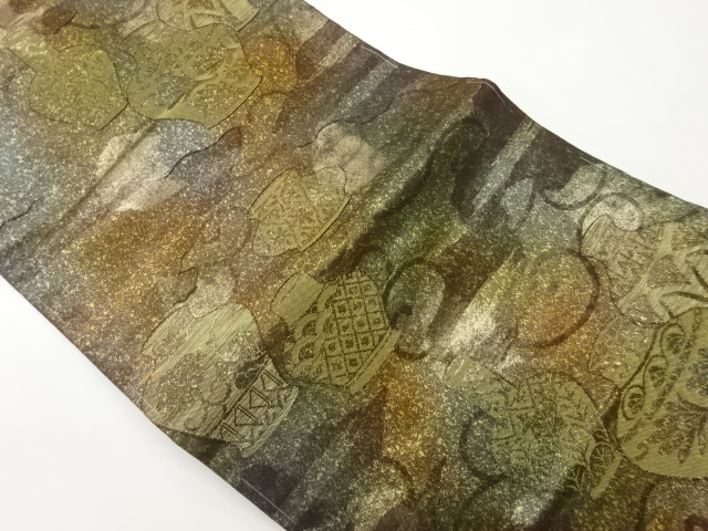 JAPANESE NAGOYA OBI / WOVEN EGASUMI PATTERN